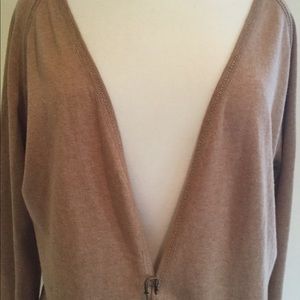 Max Studio Wool & Cotton Pin Cardigan